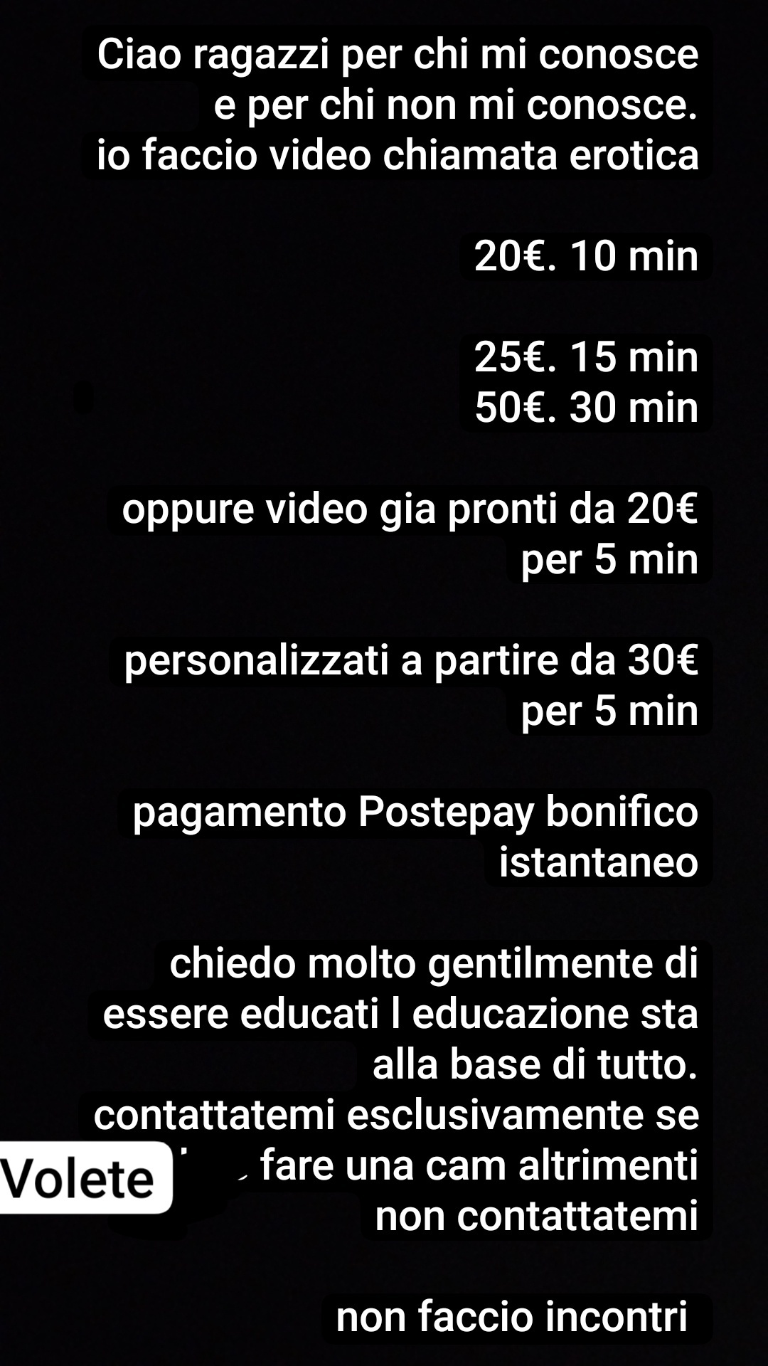 Video chiamata erotica solo su WhatsApp no incontri no persone scorrette e Perditempo


3488073794