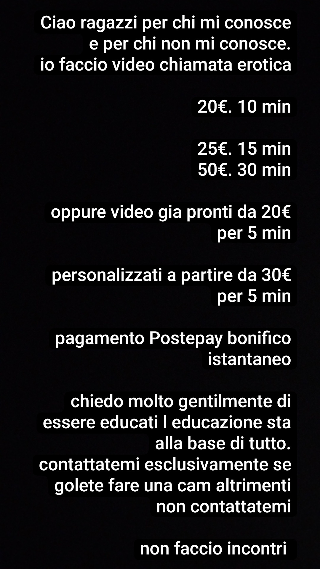 Video chiamata erotica solo su WhatsApp no incontri no persone scorrette e Perditempo


3488073794